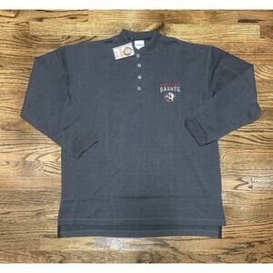 Vintage 90s NHL Buffalo Sabres Grey Henley Embroidered LS Shirt Men's Sz L